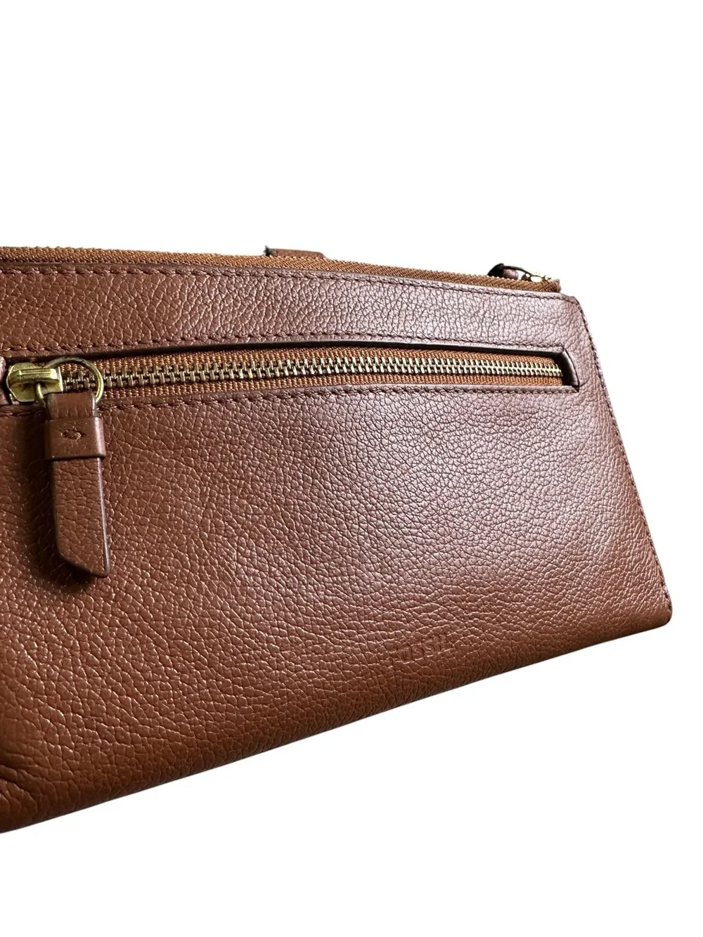 Fossil Blue & Green Scallop Fiona Clutch Multi-Function Zip Around Coin Wallet